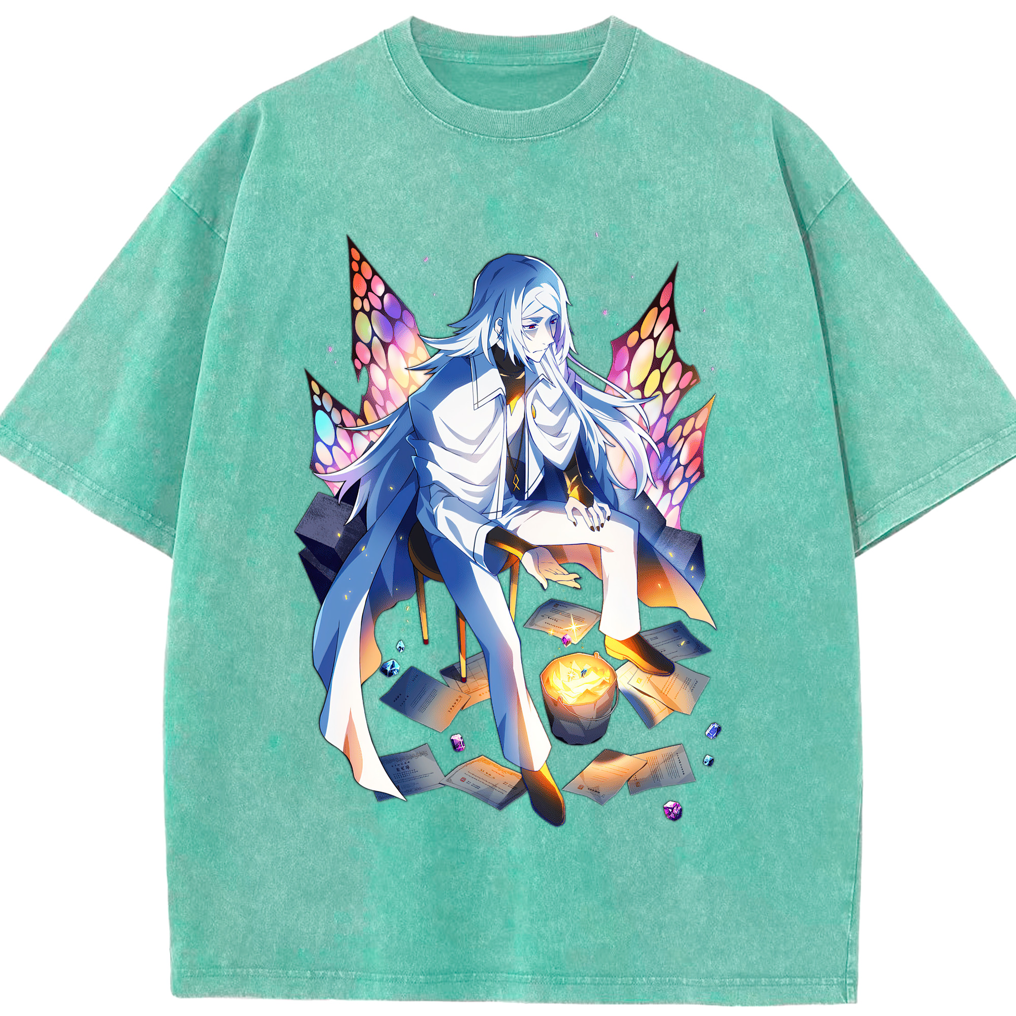 （画像用） 文豪ストレイドッグス Bungo Stray Dogs 綿100% ヴィンテージ風 半袖Tシャツ（フロントプリント）